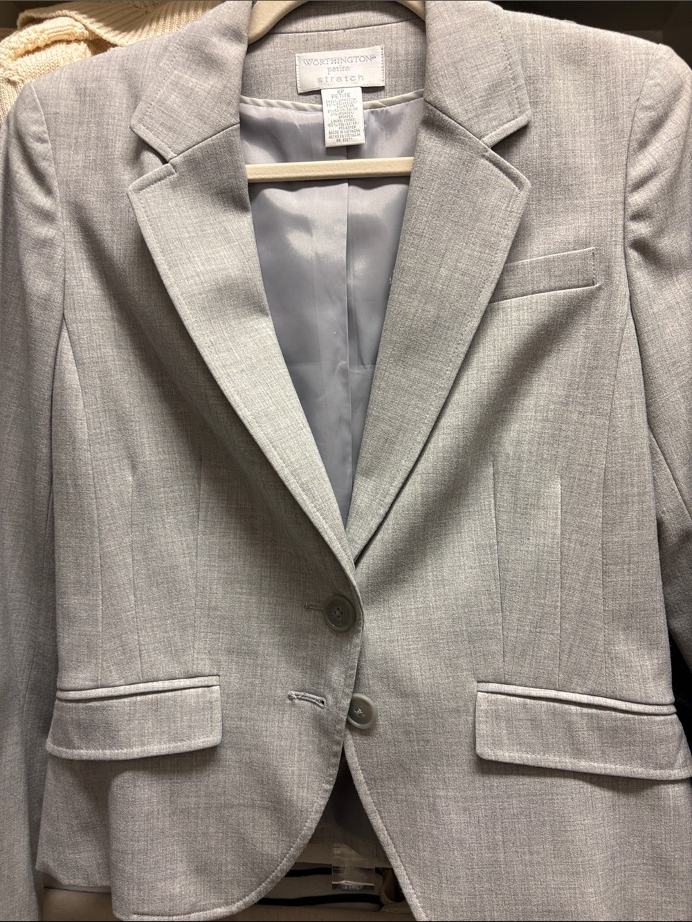 Worthington Women's Light Gray Tailored Blazer